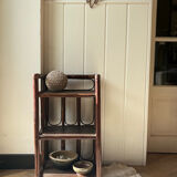 dark brown bamboo shelf