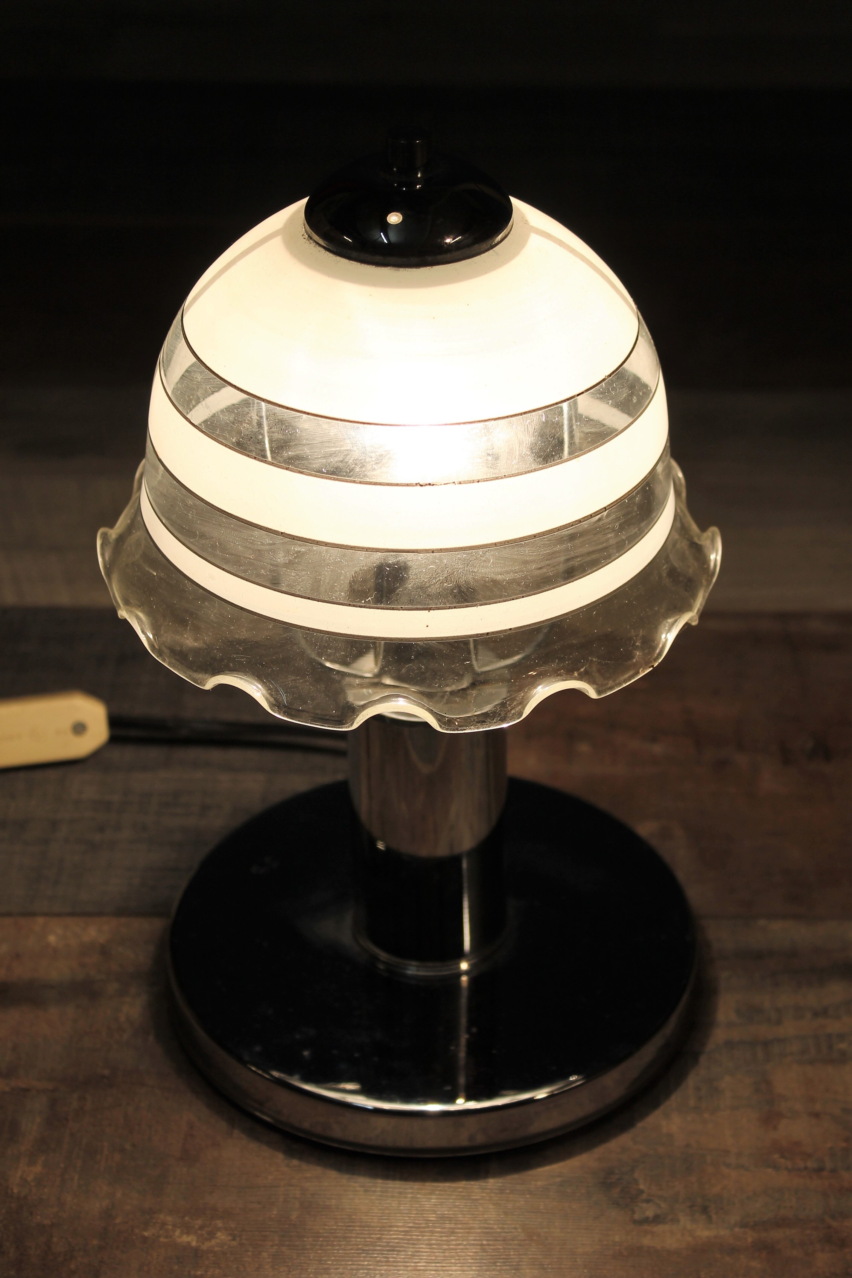 Metal and glass lamp 1960
