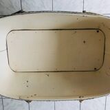 Wooden and wicker cradle from the 50s