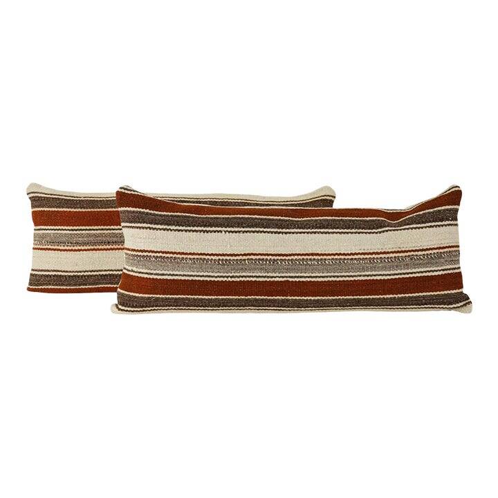 Set of 2 vintage kilim cushion covers 41x102 cm