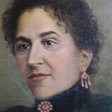 Ancestor portrait on canvas 19th