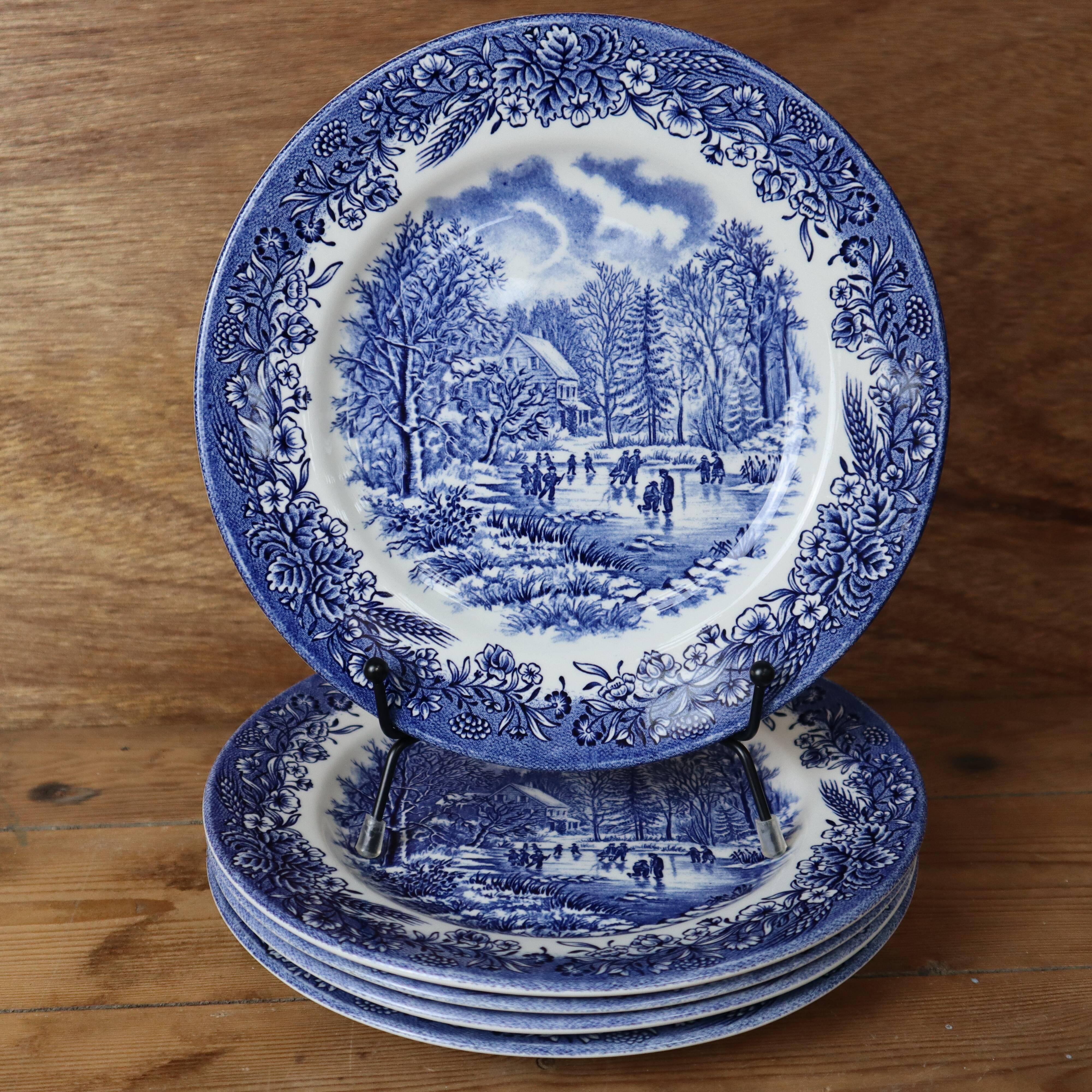 5 assiettes à dessert vintage Churchill England en porcelaine