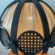 Vintage lamp in rattan, caning and jute fabric from the 1970s.