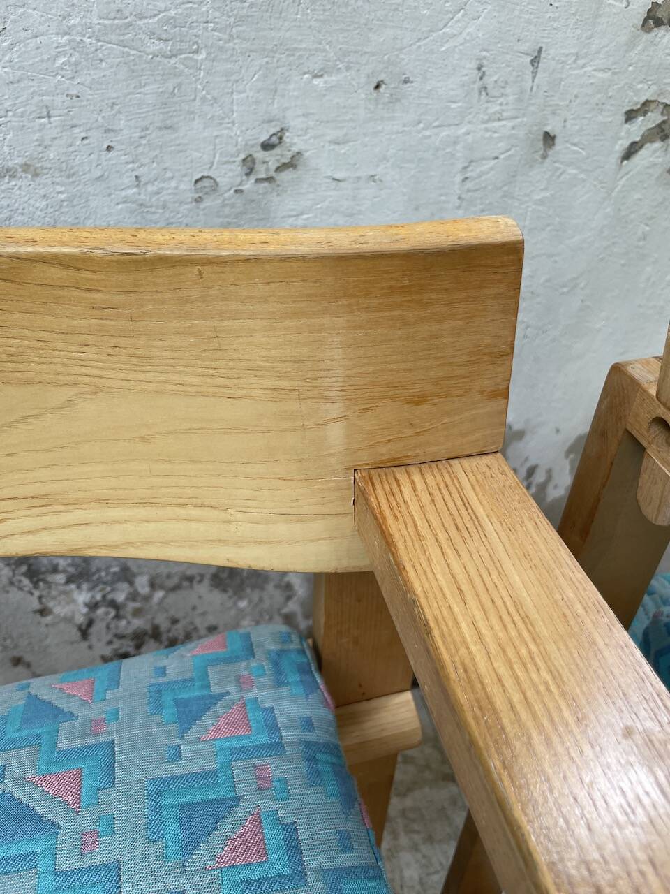 Set of 6 oak chairs with armrests Ate Van Apeldoorn