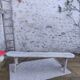White patinated bench