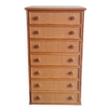 Vintage wicker chest of drawers.