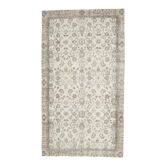 Tapis Oushak fait à la main en laine et coton beige 153x279