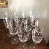 Set of 12 crystal glasses