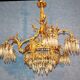 Gilded bronze chandelier and tassels late nineteenth century