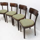 Ensemble de quatre chaises de salle à manger thonet, tchécoslovaquie, années 1950