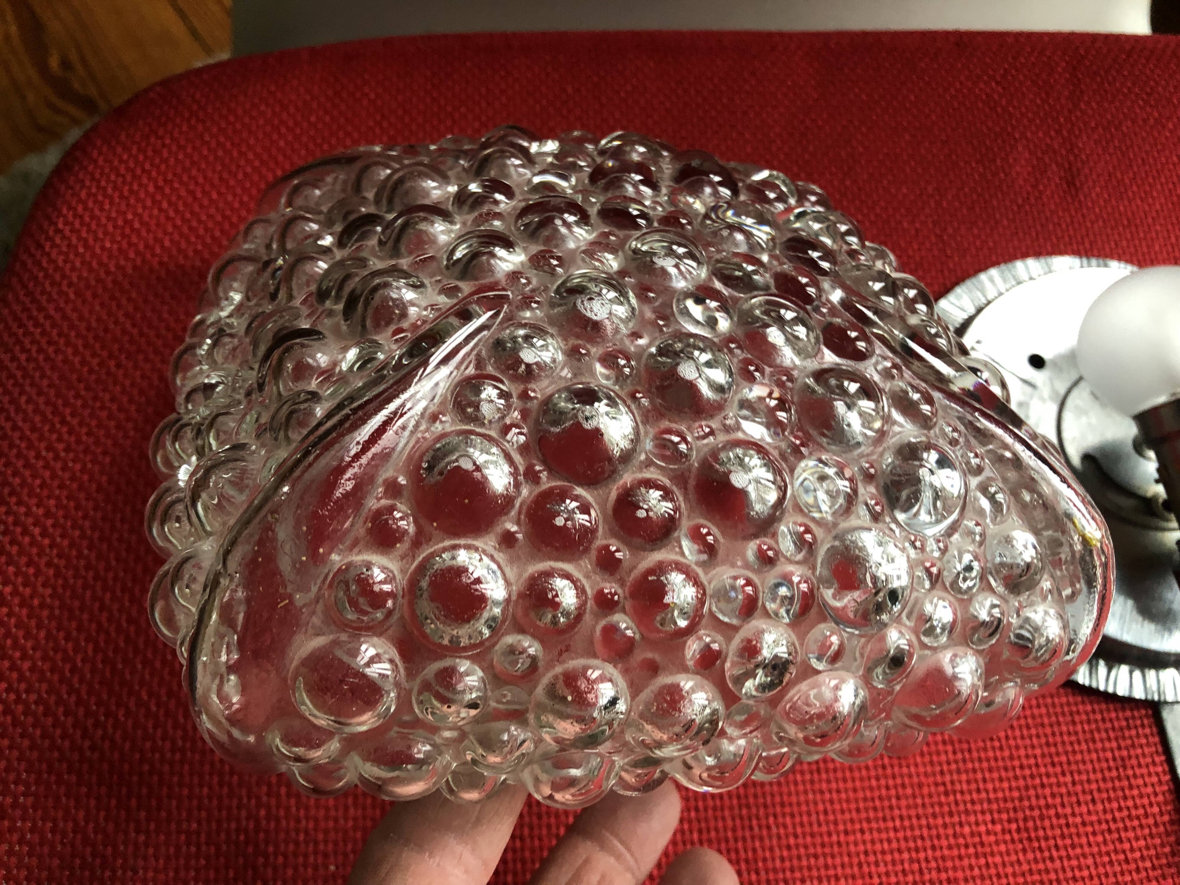 Bubble glass wall sconce by Helena Tynell circa 1950