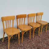 Set of 4 vintage restaurant bistro chairs - 1950s