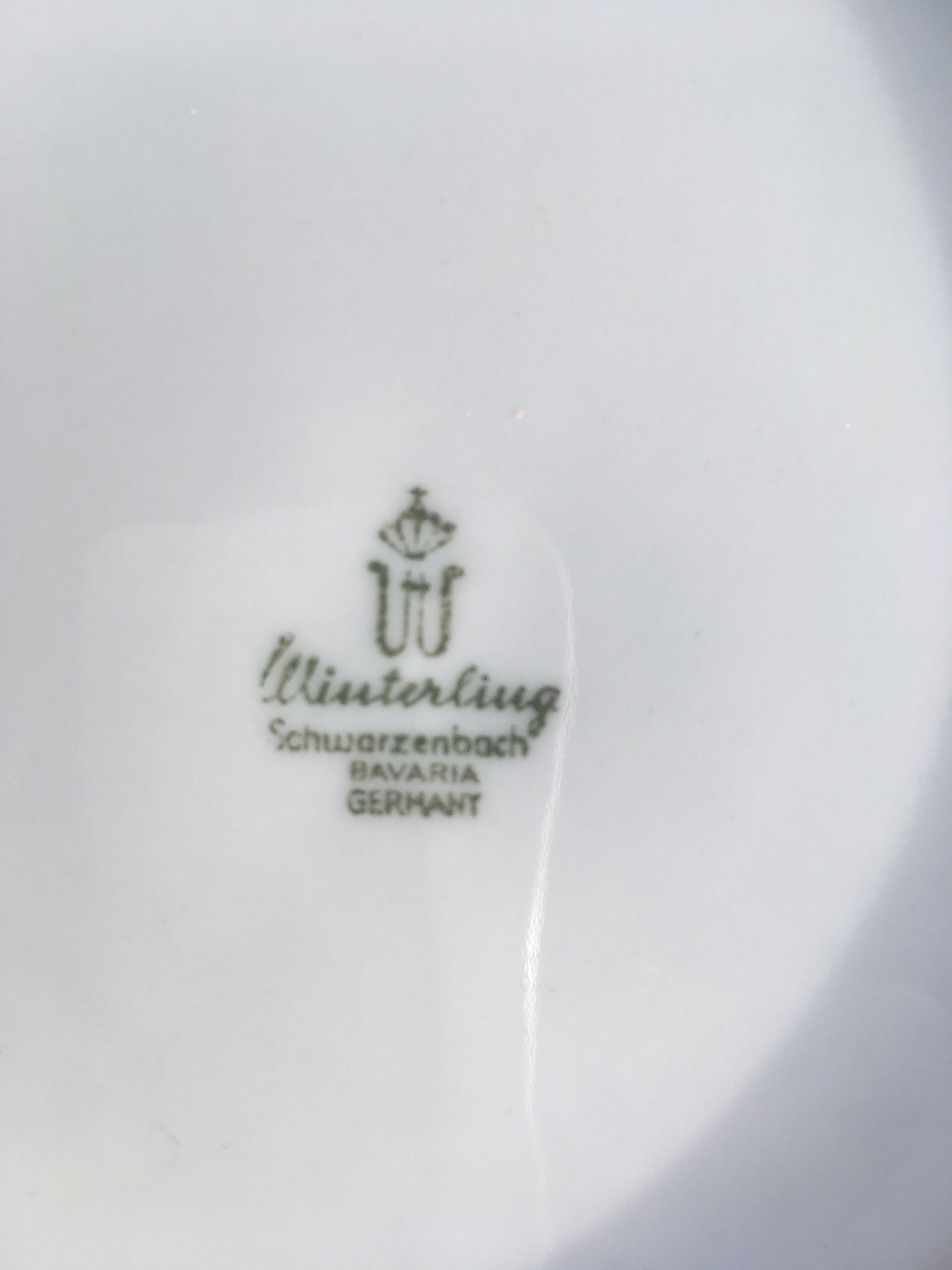 Porcelain breakfast tête-à-tête Winterling Schwarzenbach Bavaria