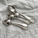 5 Ercuis silver-plated mocha teaspoons