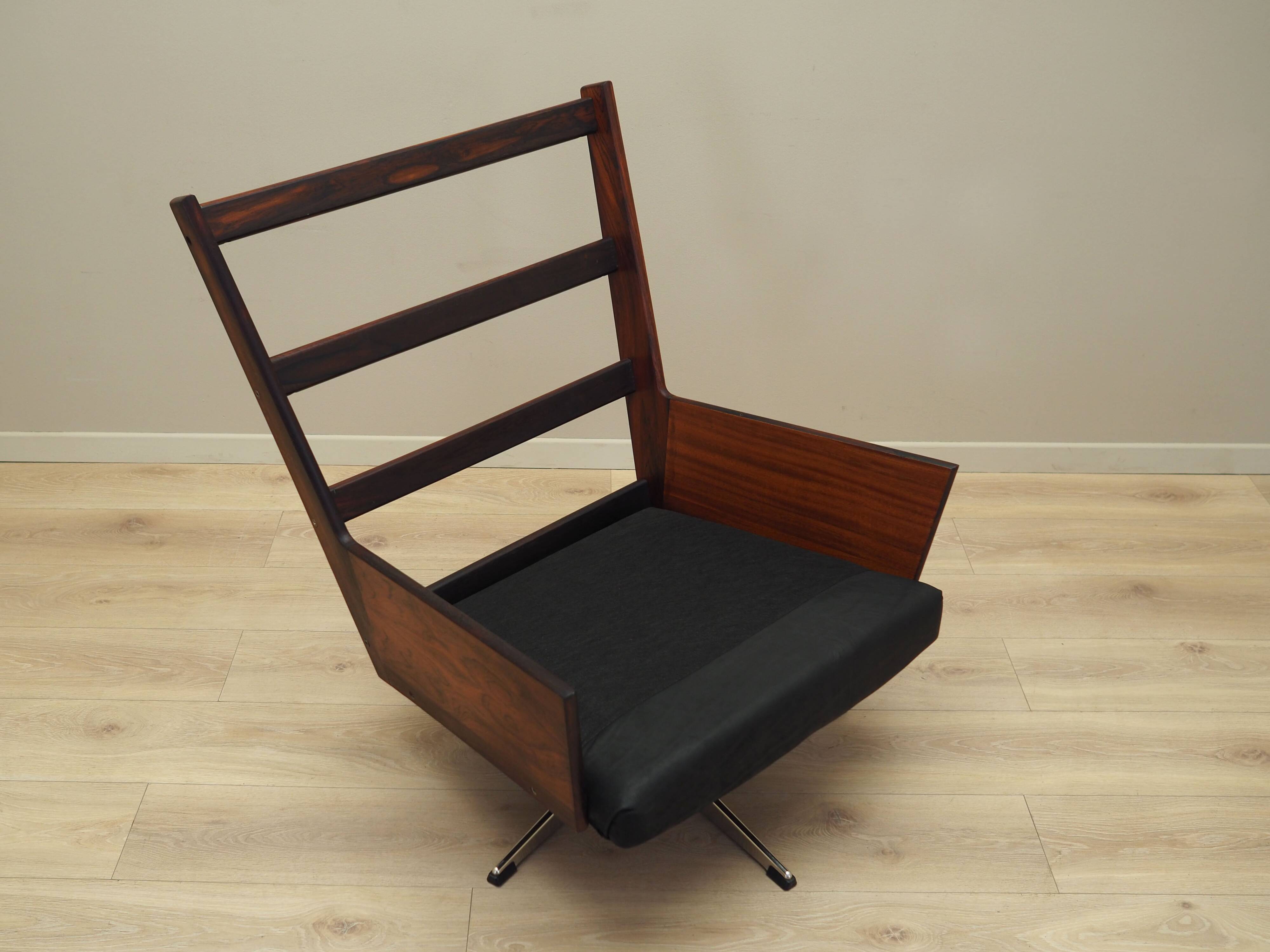 Office leather armchair, Danish design, 1970s, production: Denmark