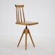 1970s  Beech Chair with Adjustable Height, Czechoslovakia