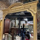 Louis XVI style gilded wood mirror from the Napoleonic III era, 2.75m x 1.48m.