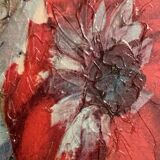 Tableau huile sur toile bouquet de fleurs g. danset