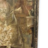 Tableau huile sur toile courtisane