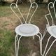 Set of 4 wrought iron garden chairs