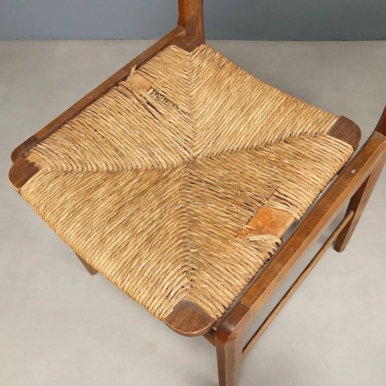 Vintage beech chairs, bent plywood, design, Italy, 1950s
