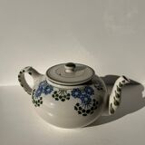 Green and blue teapot floral motif Badonviller