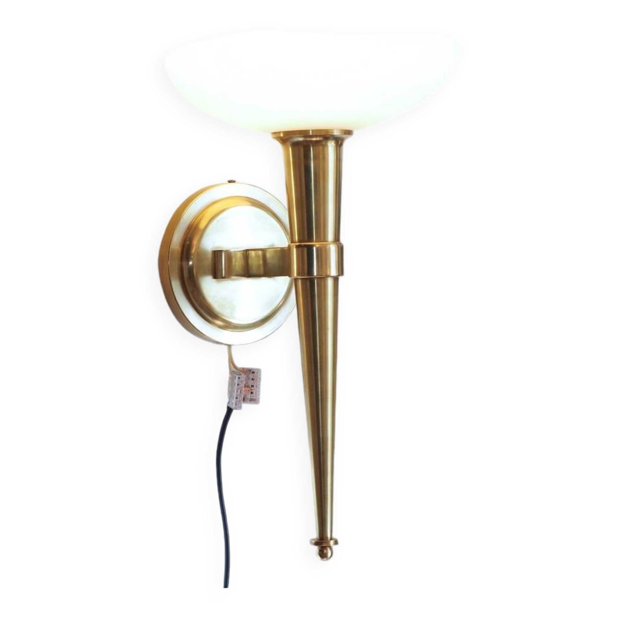 Pair of torch wall lights n°1071 JEAN PERZEL