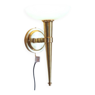 Paire d'appliques flambeau n°1071 JEAN PERZEL