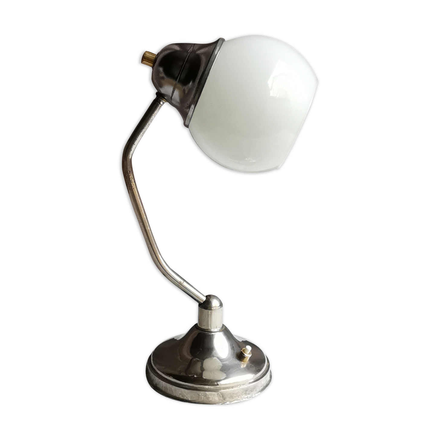 Lampe articulée en metal chromé