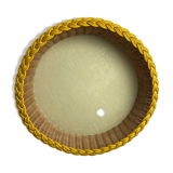 Scoubidou and rattan basket