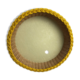 Scoubidou and rattan basket