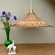 Vintage lampshade pendant light in natural material