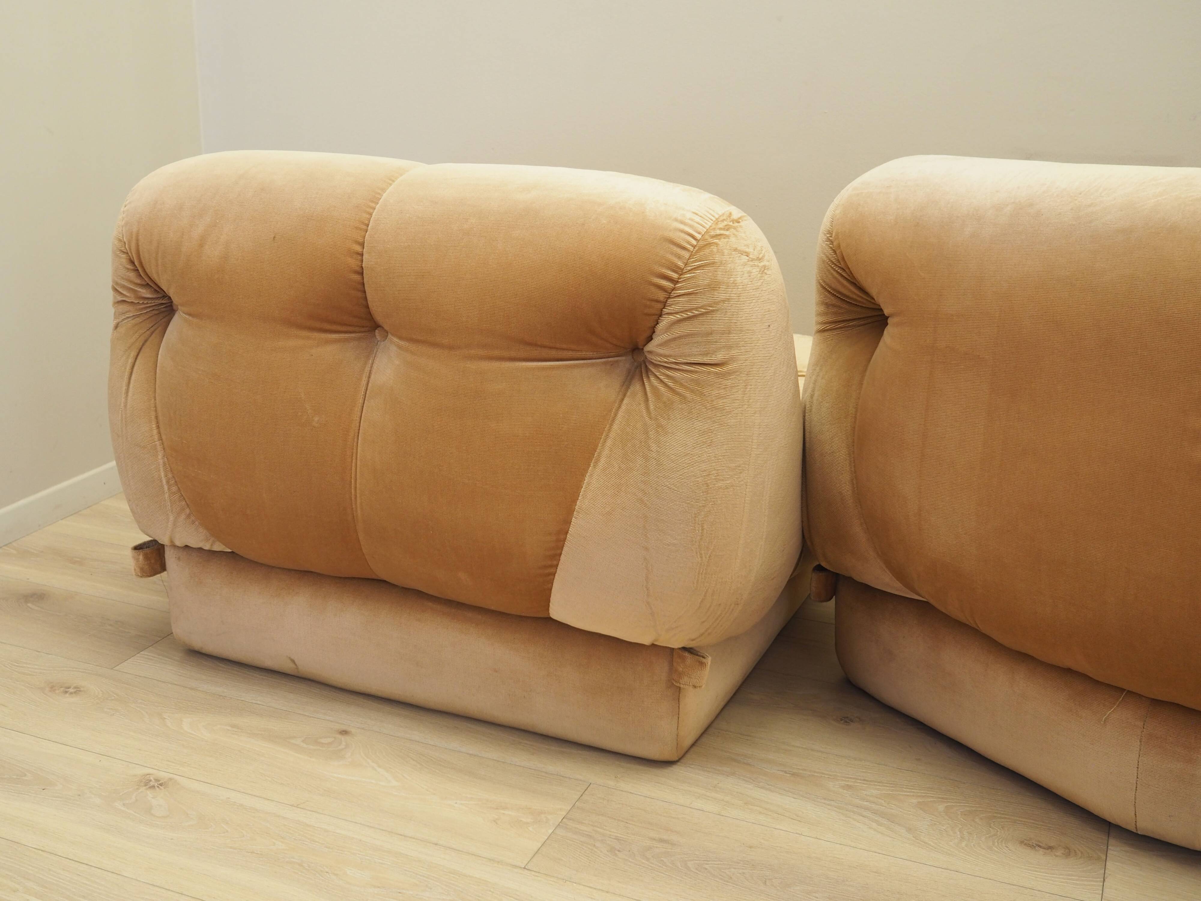 Modular sofa, Italian design, 1970s, designer: Rino Maturi, manufacturer: M