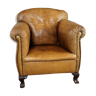 Antique armchair in sheepskin