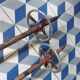 Pair of antique wooden ski poles