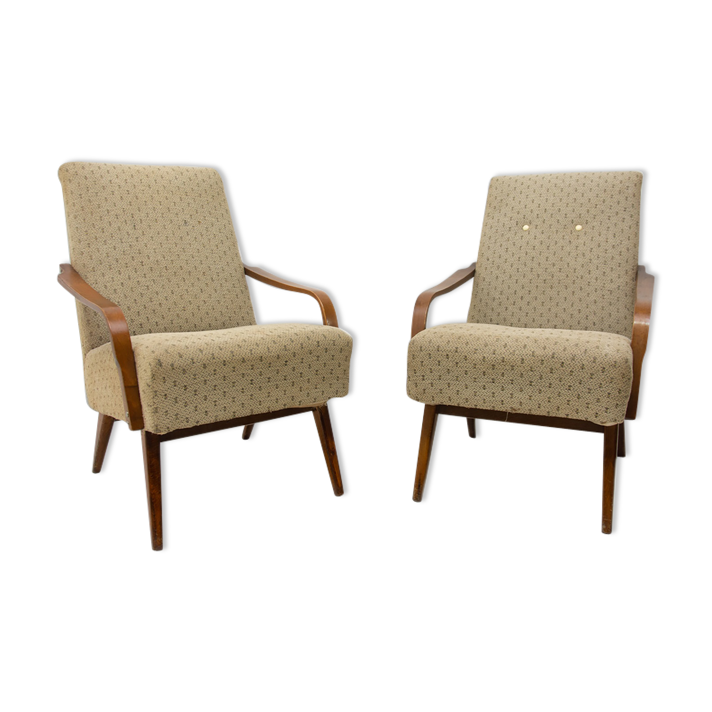 Pair of midcentury armchairs by Jaroslav Šmídek, 1960´s