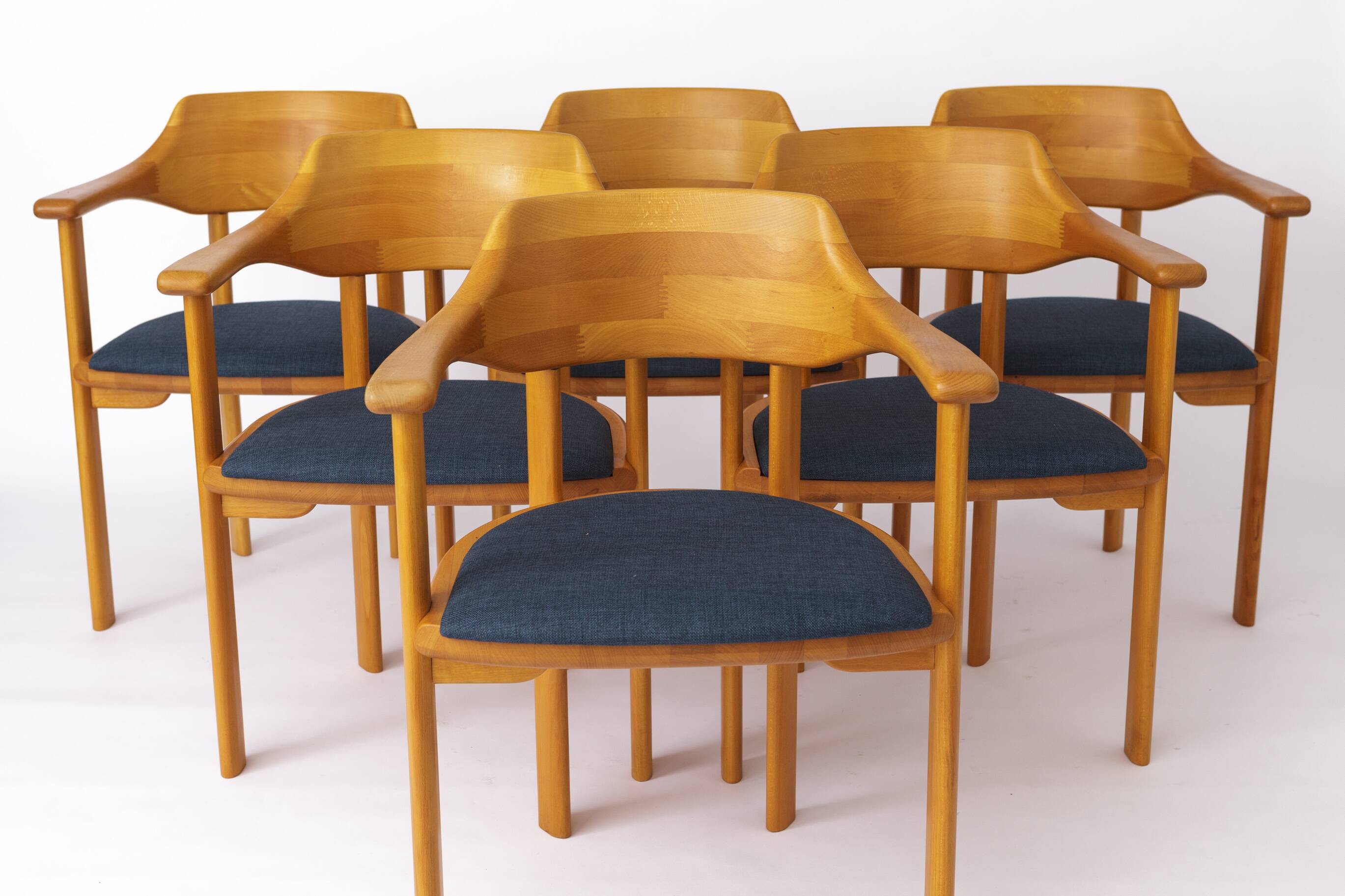 6 Vintage Chairs 1960s, Ansager Møbler, Danish