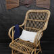 Vintage high back rattan armchair