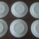Set of six dessert plates in Badonviller iron earthenware FB year