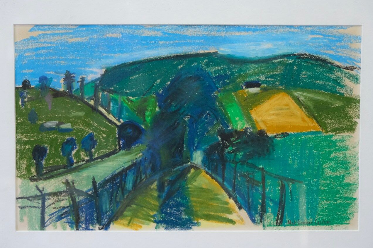 Max Gregor Carlsson,  Modern Swedish Painting, 1950s, Pastel, Framed