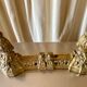 3 gilded bronze fireplace accessories 2 andirons and 1 fire bar