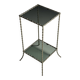 Faux bamboo side table metal