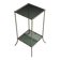 Faux bamboo side table metal