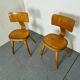 Vintage set of 2 mid century modernist beech Children's Chairs 1950s