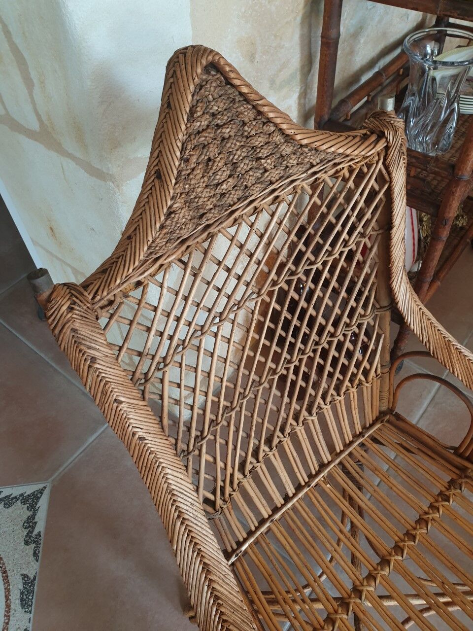 Rattan armchair 20s