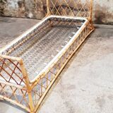 Vintage rattan bed