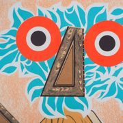 Enrico baj: owl - original lithograph