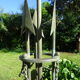 Art deco wrought iron floor lamp with arrows