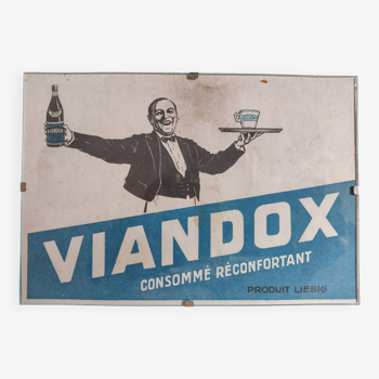 Viandox vintage blotter advertising frame