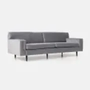 Sofa Helsinki silver velour, Scandinavian design